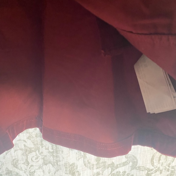 Abercrombie & Fitch Corduroy Button Front Holiday Boho Overall Mini Dress Red L - Picture 6 of 10